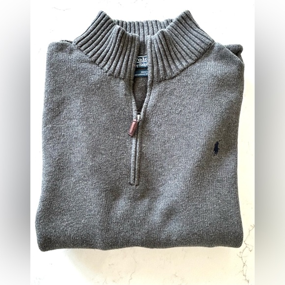 POLO Ralph Lauren Men’s Quarter-Zip 100% Cotton Sweater Sz XXL (men’s) - Picture 10 of 10